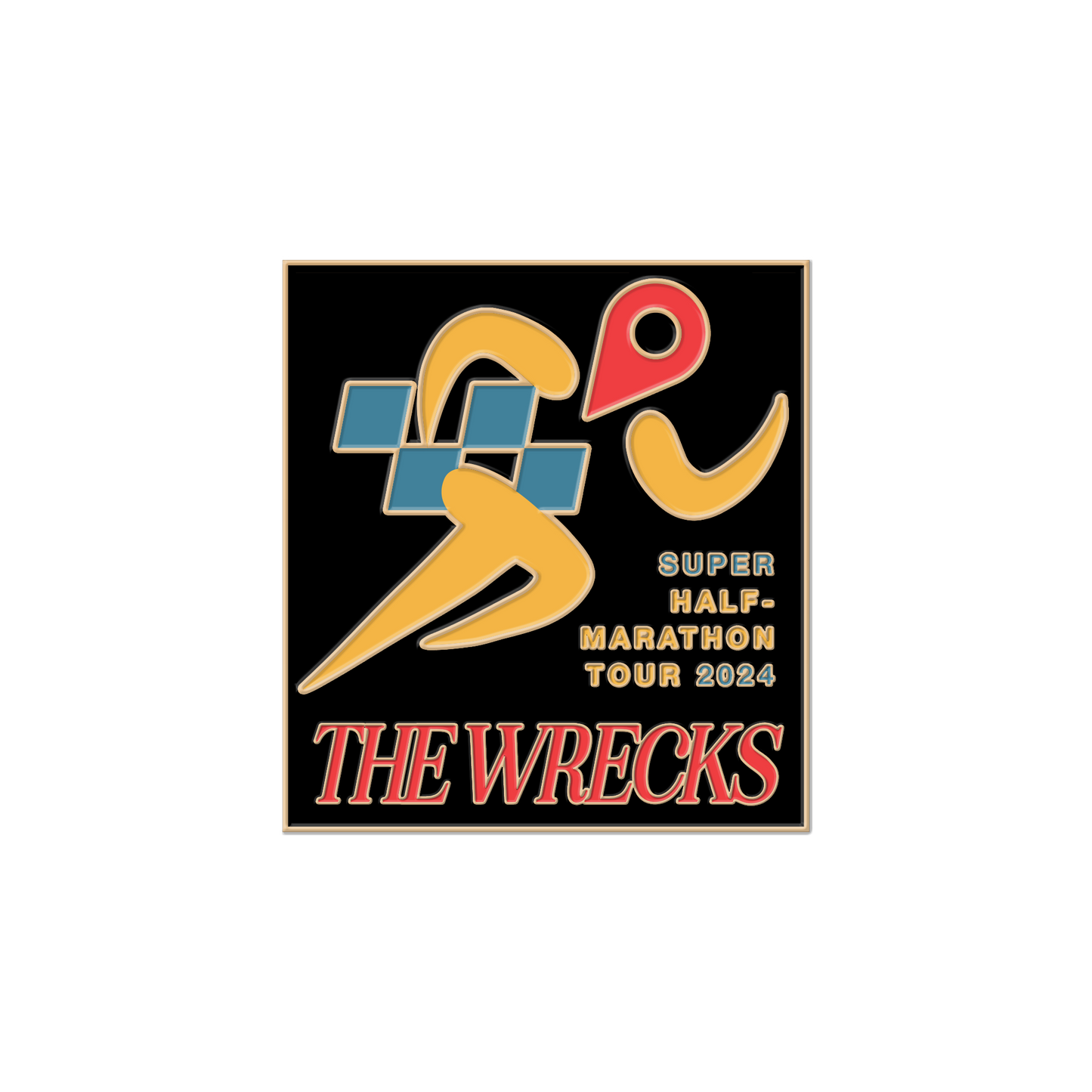 The Wrecks Marathon enamel pin