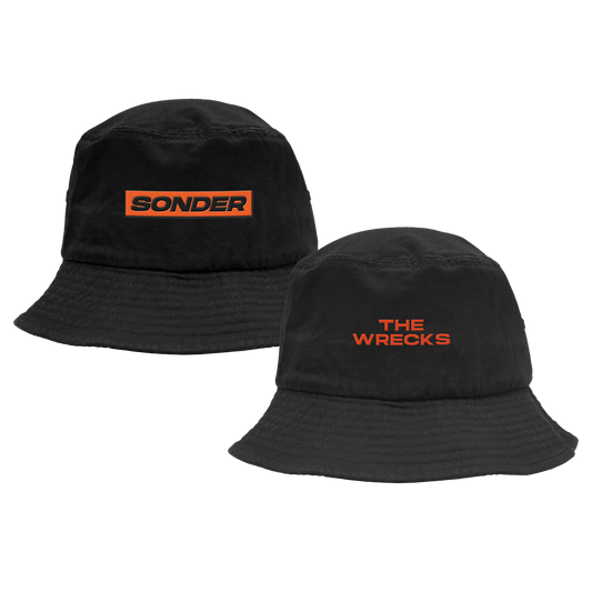 The Wrecks Sonder Bucket Hat - Black front and back